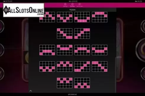 Paylines screen 2. Super 7 Deluxe from Spearhead Studios