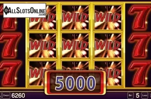 Wild Win screen. Super 7 Reels Wild HD from Merkur