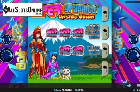 Game Screen 1. Super Graphics Upside-Down Pull Tab from Realistic