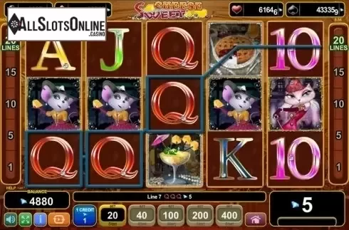 Win screen. Sweet Cheese from EGT