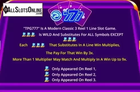 Info. TPG 777 from Triple Profits Games