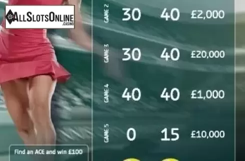 Game Screen 2. Tennis from gamevy