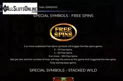 Game Feature screen