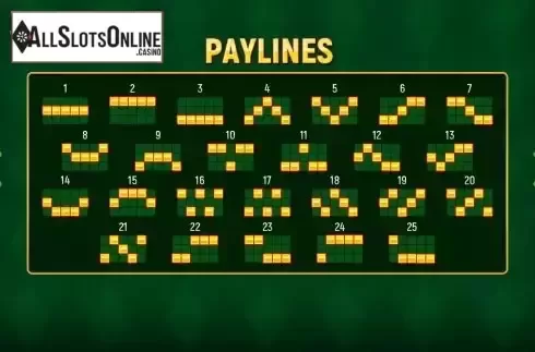 Paylines screen