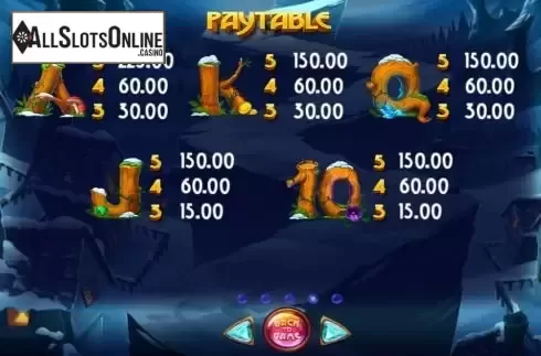 Paytable screen 3