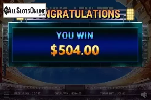 Win Screen 4. Tokyo Athlete from Slot Factory