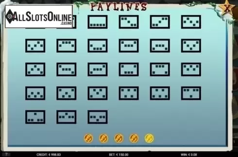 Paylines. Tooncops from Gamshy