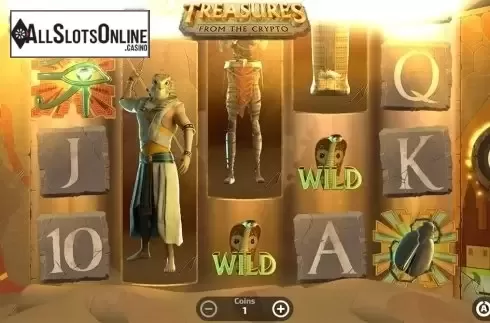 Reals screen. Treasures From The Crypto from FunFair