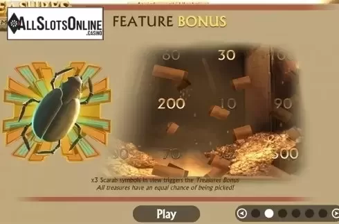 Paytable 2. Treasures From The Crypto from FunFair