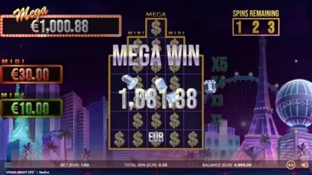 Vegas Night Life slot screenshot 4