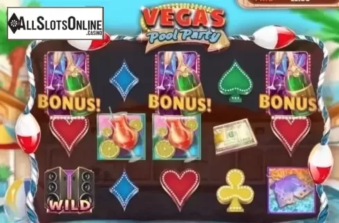 Win Screen . Vegas Pool Party from Red7