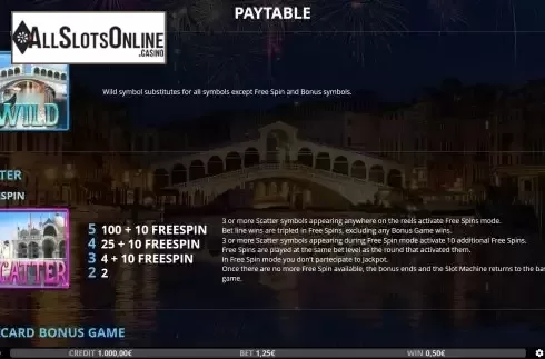 Special symbols screen