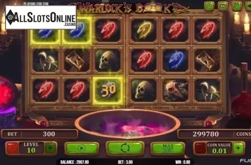 Win Screen. Warlock's Book from Fugaso