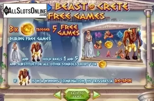 Features. Wild Beast of Crete from Felix Gaming