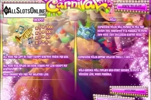 Screen3. Wild Carnival from Rival Gaming