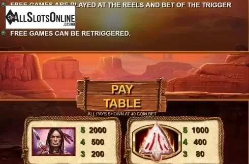 Paytable 3. Wild Catcher from Wild Streak Gaming