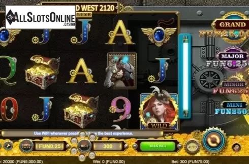 Reel Screen. Wild Wild West 2120 from Big Wave Gaming