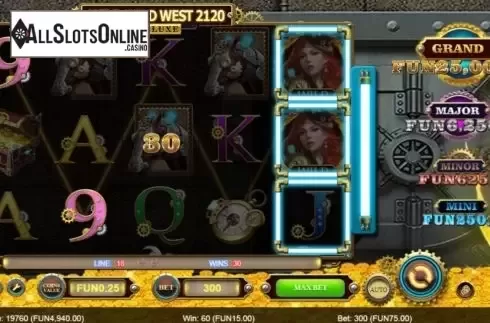 Win screen. Wild Wild West 2120 from Big Wave Gaming