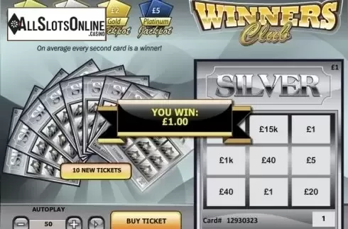 Game Screen 3. Winner's Club Scratch from Playtech