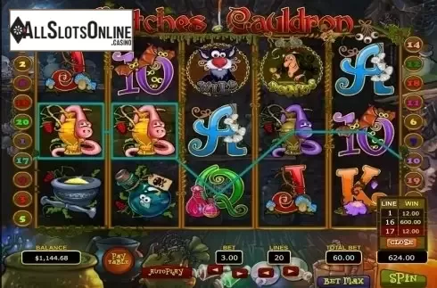 Win Screen . Witches Cauldron from Pragmatic Play