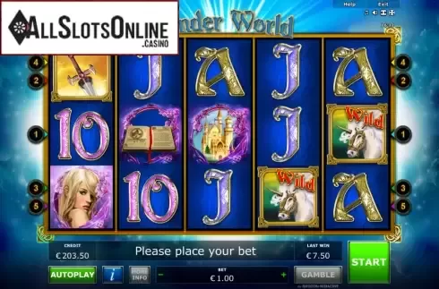 Reel Screen. Wonder World Jackpot Edition from Eurocoin Interactive