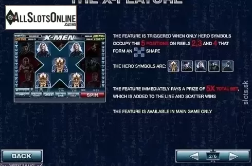 X-Feature. X-man 50 lines from Playtech