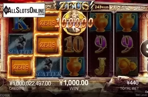 Win Screen. Zeus (CQ9Gaming) from CQ9Gaming