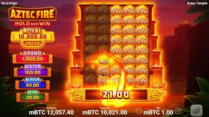 Aztec Fire: Hold and Win slot screenshot 3