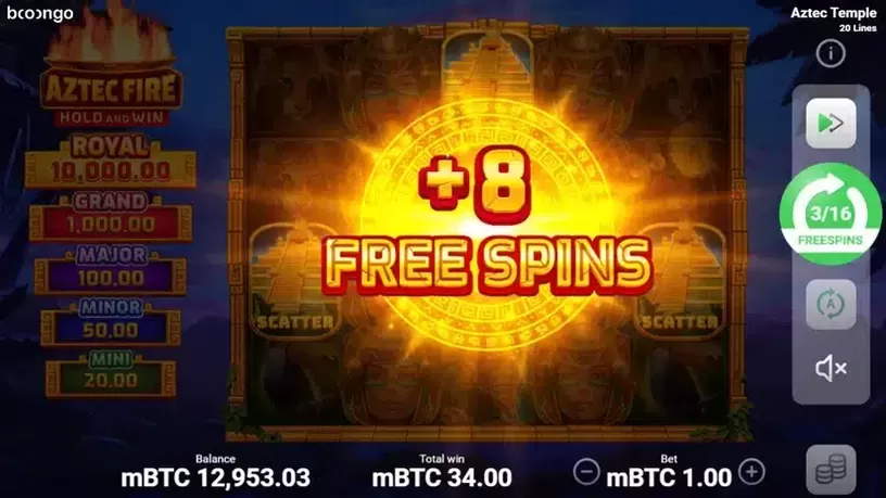 Aztec Fire: Hold and Win slot screenshot 4