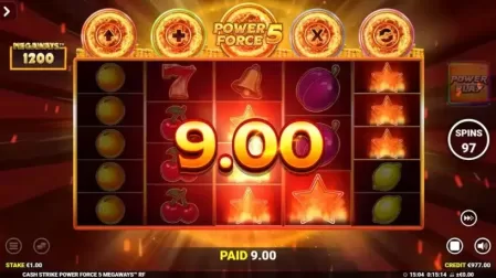Cash Strike Power Force 5 Megaways slot screenshot 4