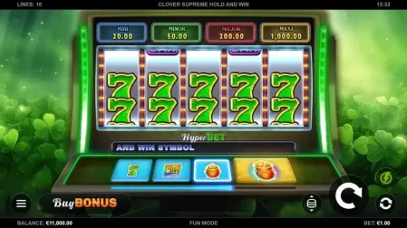 Clover Supreme Hold and Win slot screenshot 1
