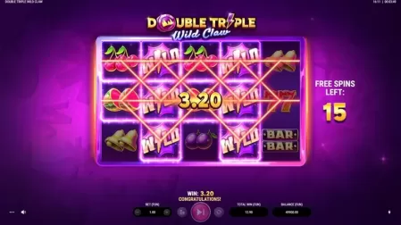 Double Triple Wild Claw slot screenshot 6