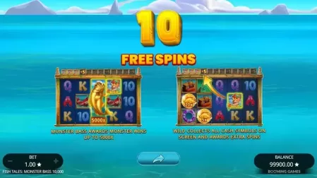 Fish Tales Monster Bass 10,000 slot screenshot 3