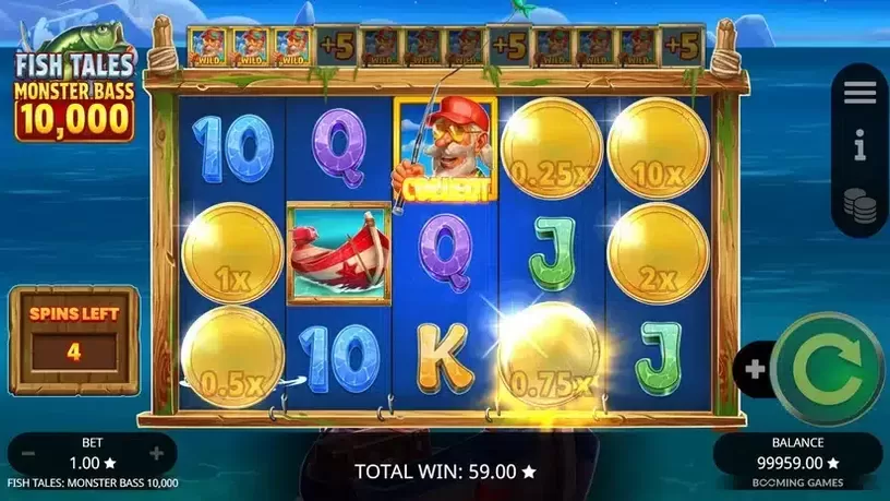 Fish Tales Monster Bass 10,000 slot screenshot 