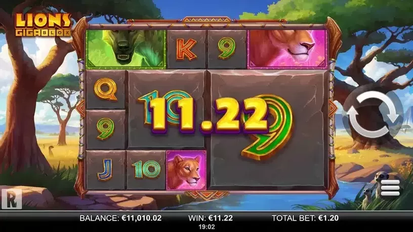 Lions GigaBlox slot screenshot 3