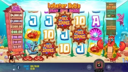 Lobster Bob's Crazy Crab Shack slot screenshot 2
