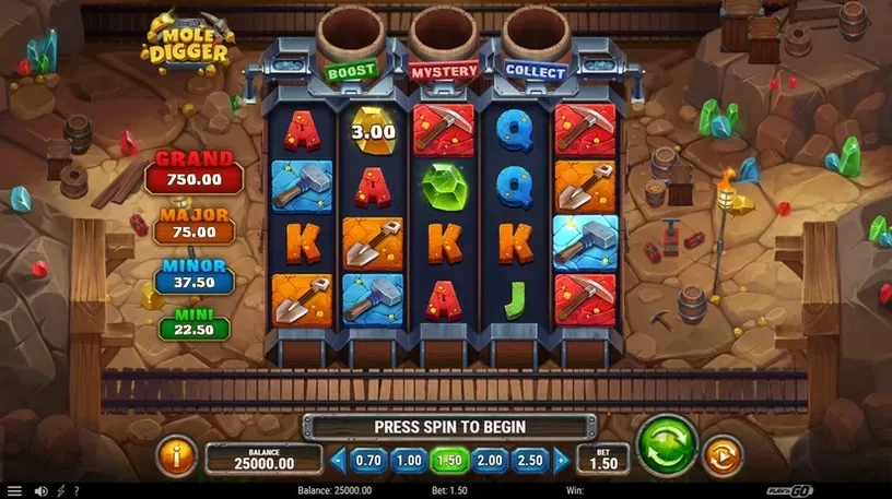 Mole Digger slot screenshot 1