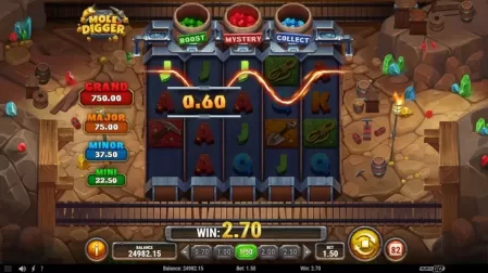 Mole Digger slot screenshot 2
