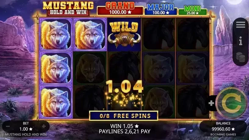 Mustang Hold and Win slot screenshot