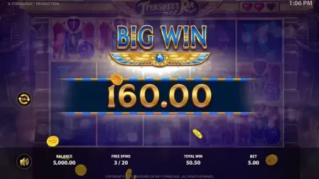 Treasures of Ra slot screenshot 5