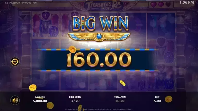 Treasures of Ra slot screenshot 