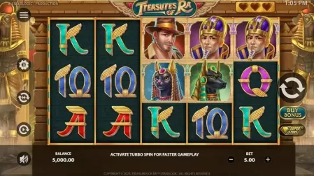 Treasures of Ra slot screenshot 1