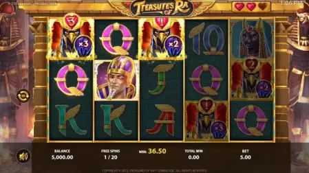 Treasures of Ra slot screenshot 4