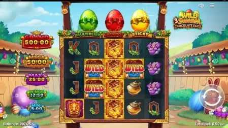 Wild Swarm 3 Chocolate Eggs slot screenshot 2