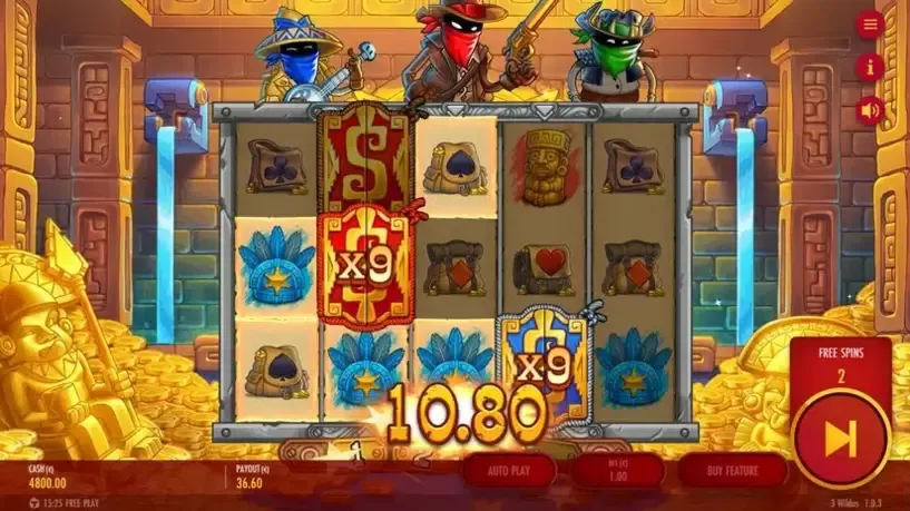 3 Wildos slot screenshot 