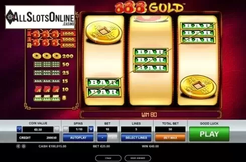 Win Screen 4. 888 Gold from Pragmatic Play