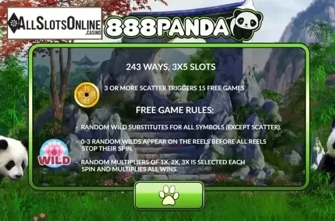 Intro screen. 888 Panda from Maverick