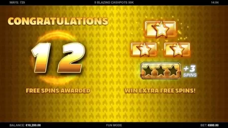 9 Blazing Cashpots 50K slot screenshot 2