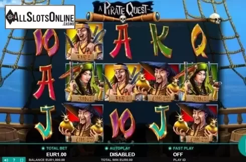 Reel Screen. A Pirate Quest (Leander Games) from Leander Games