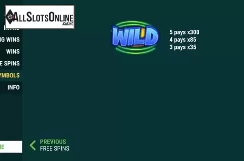 Wild pays screen
